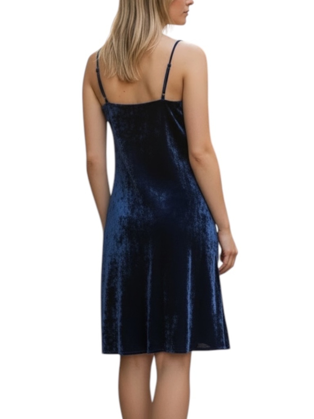 Theory Crinkle Velvet Slip Dress - Picture 2 of 9